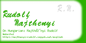 rudolf majthenyi business card